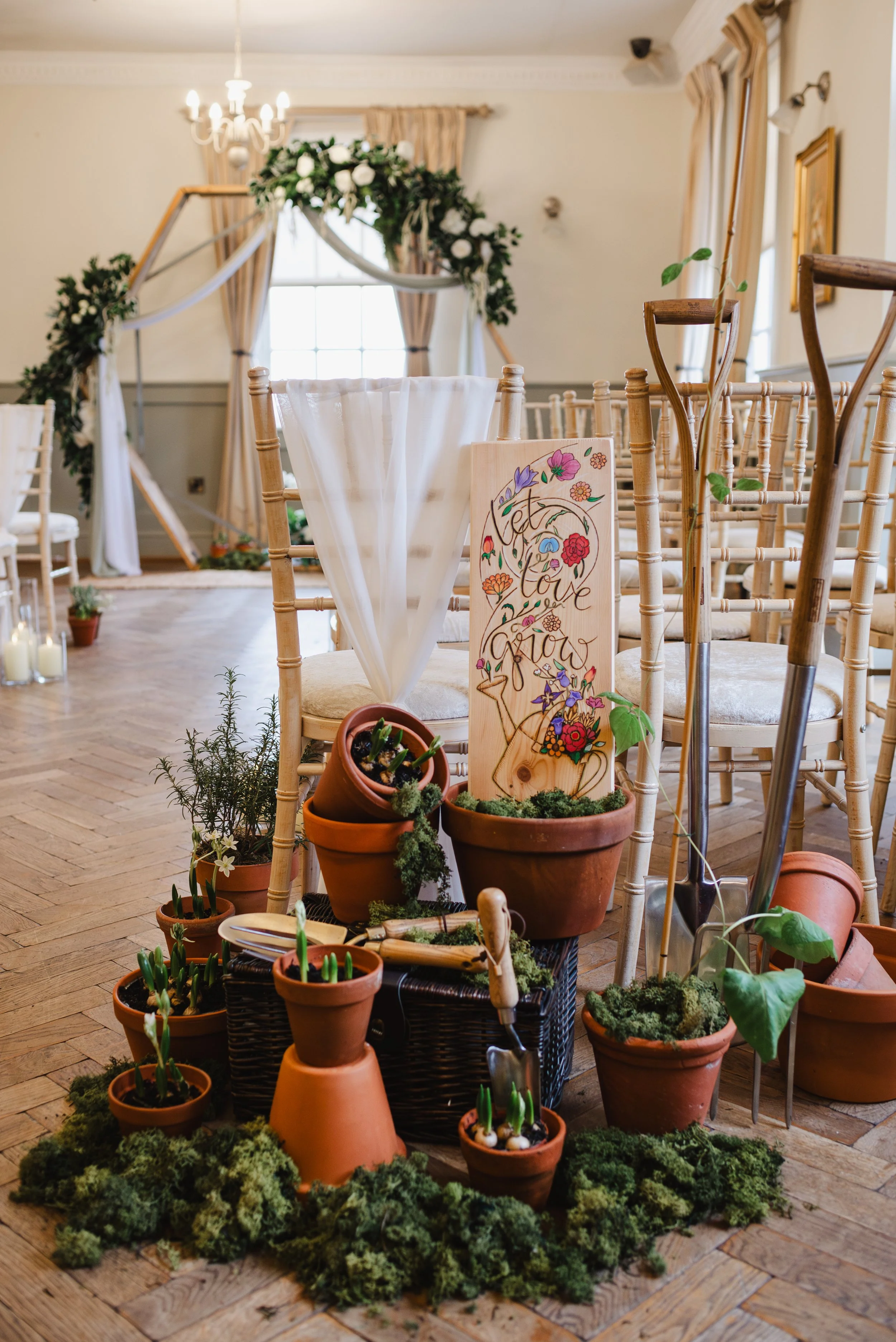 Sustainable wedding decor derbyshire
