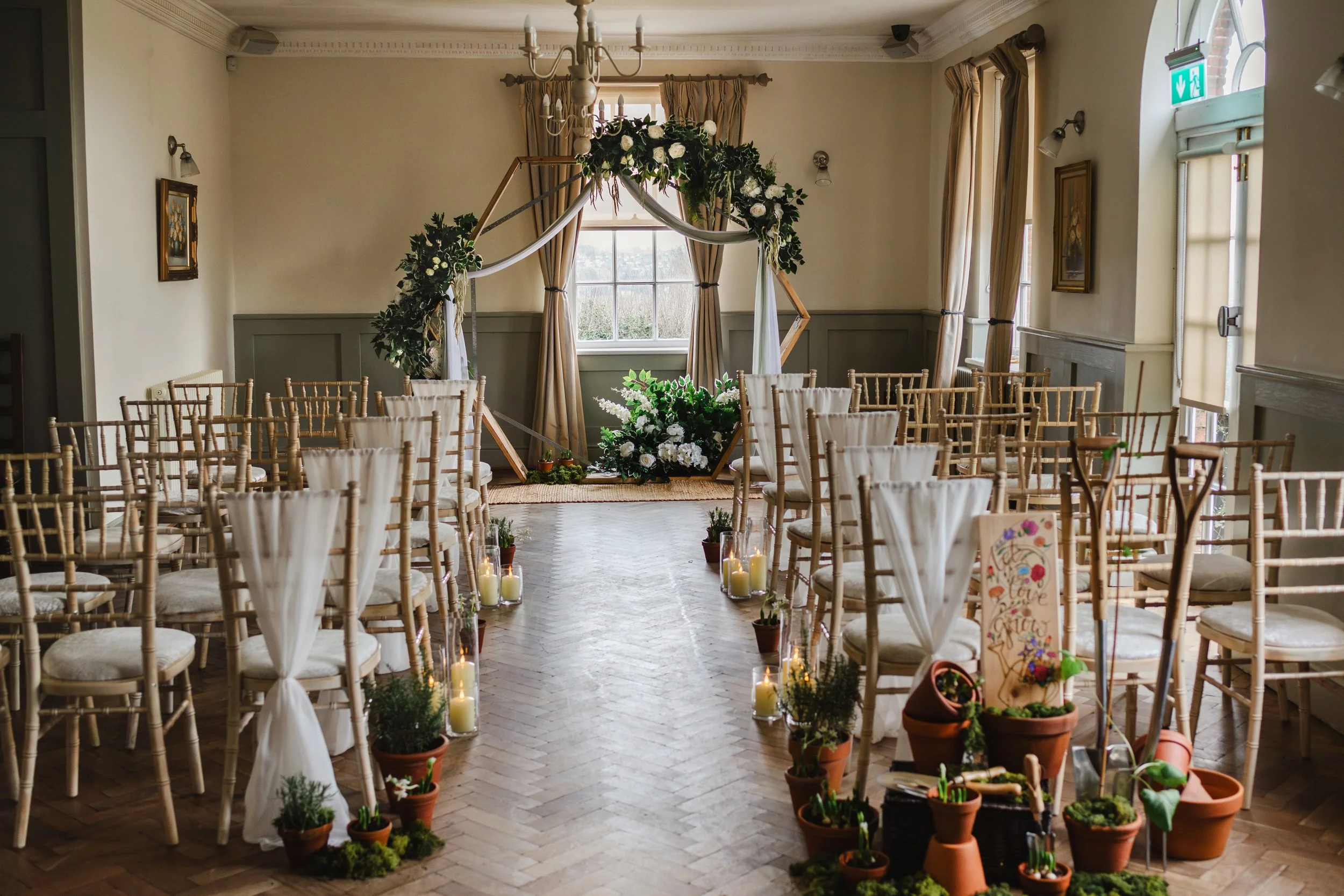 Sustainable wedding decor derbyshire
