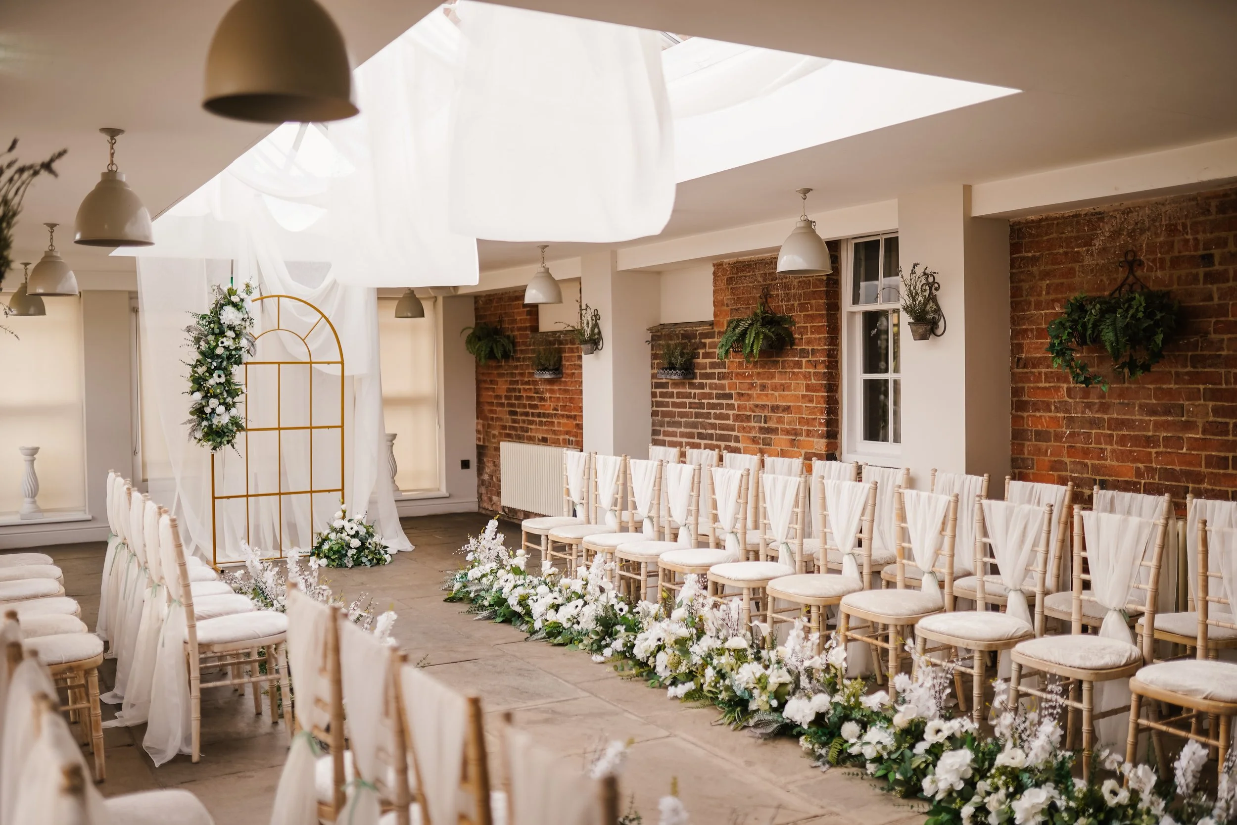Runway wedding aisle wedding venue styling